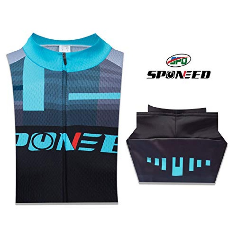 Sponeed 사이클링 저지 반팔 남성 MTB 자전거 의류 도로 자전거 반바지 패딩