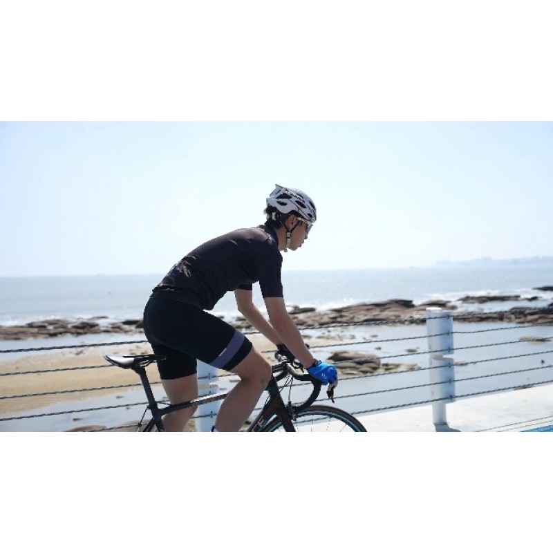 Santic 자전거 장갑 사이클링 장갑 미끄럼 방지 충격 흡수 패드가 있는 반 손가락 도로 라이딩 장갑 남성과 여성을 위한 자전거 타기 자전거 장갑