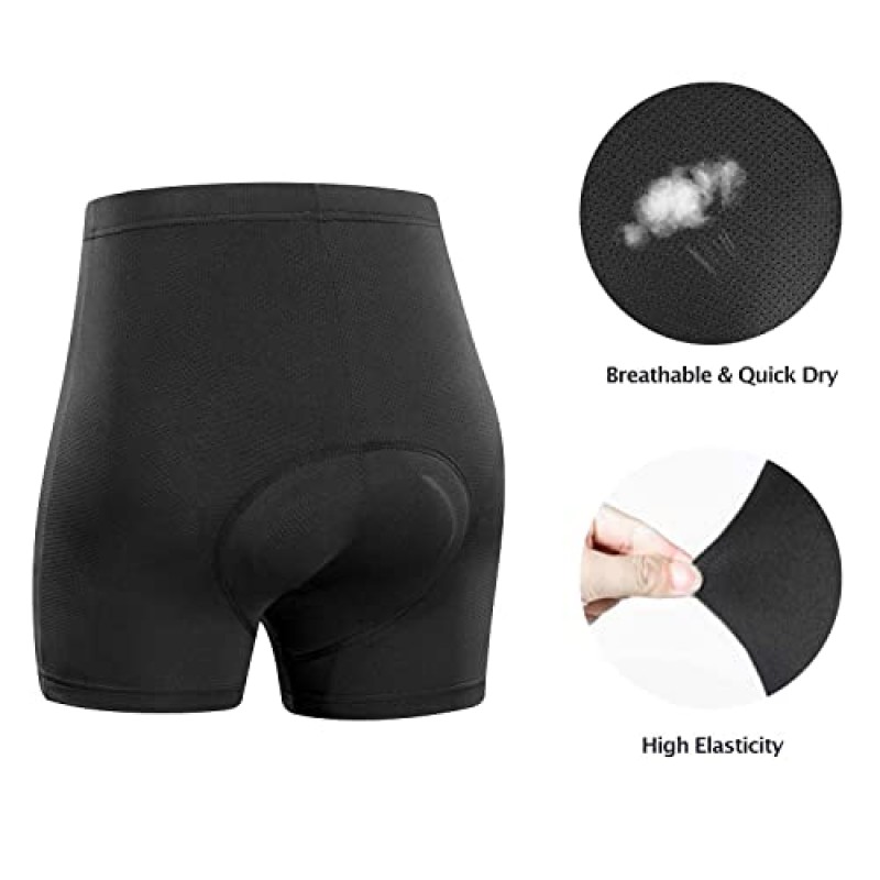 Przewalski Mens 사이클링 속옷 반바지 4D 패딩 자전거 자전거 언더쇼트 MTB 라이너 자전거 타기 속옷