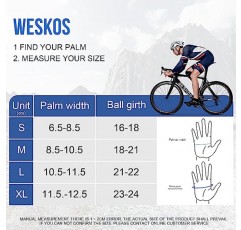 WESKOS 사이클링 장갑 경량 산악 자전거 장갑, 다양한 색상/운동/오토바이/체육관/야외의 미끄럼 방지 핑거리스 디자인