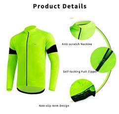 Dooy 남성용 사이클링 자전거 져지 긴 소매 풀 지퍼 자전거 셔츠(포켓 포함), 통기성 MTB 셔츠 기본 시리즈