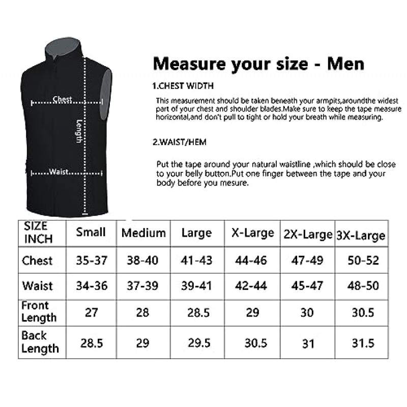 Fit space 남성용 경량 조끼 Softshell 지퍼가 달린 민소매 방풍 자켓 Pcoket 사이클링 여행 하이킹 러닝 골프