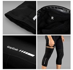 GripGrab 클래식 열 사이클링 무릎 워머 미끄럼 방지 자전거 타기 무릎 슬리브 사이클링용 양털 안감 자전거 무릎 워머
