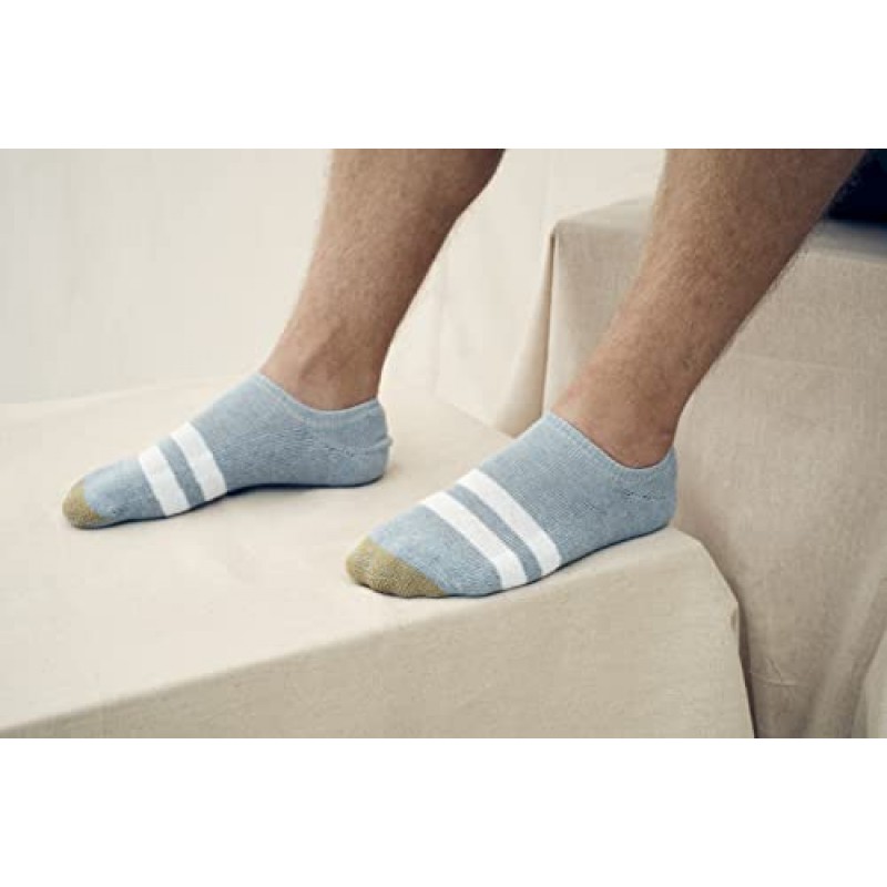 GOLDTOE 남성용 데이븐포트 인비저블 양말, 6켤레