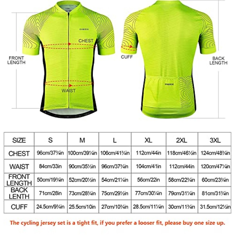 INBIKE 사이클링 저지 남성 통기성 자전거 셔츠 도로 자전거 타기를위한 빠른 건조 반사 자전거 의류