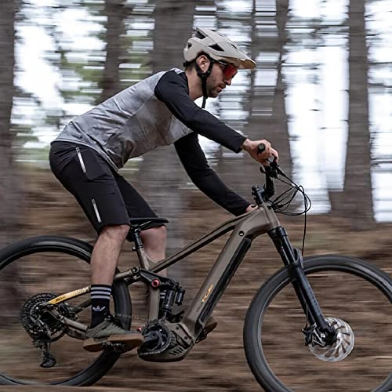 남성용 산악 자전거 반바지 4D 패딩, 자전거 타기 MTB 반바지 루즈핏 경량 MTB 사이클링 반바지
