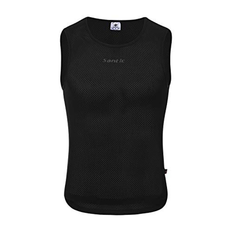Santic Cycling Base Layer 남성용 자전거 탱크 탑 민소매 사이클링 저지 언더 셔츠 조끼 Quick Dry Star