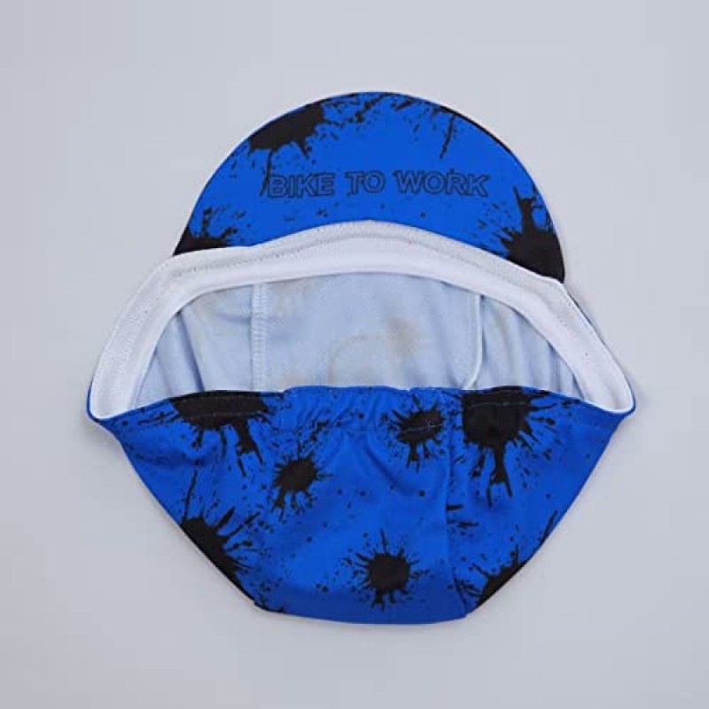 Bikingbros Funny Cycling Cap - 폴리에스테르 해골 사이클링 모자 언더 헬멧 - 카툰 사이클링 헬멧 라이너 통기성 및 땀 흡수