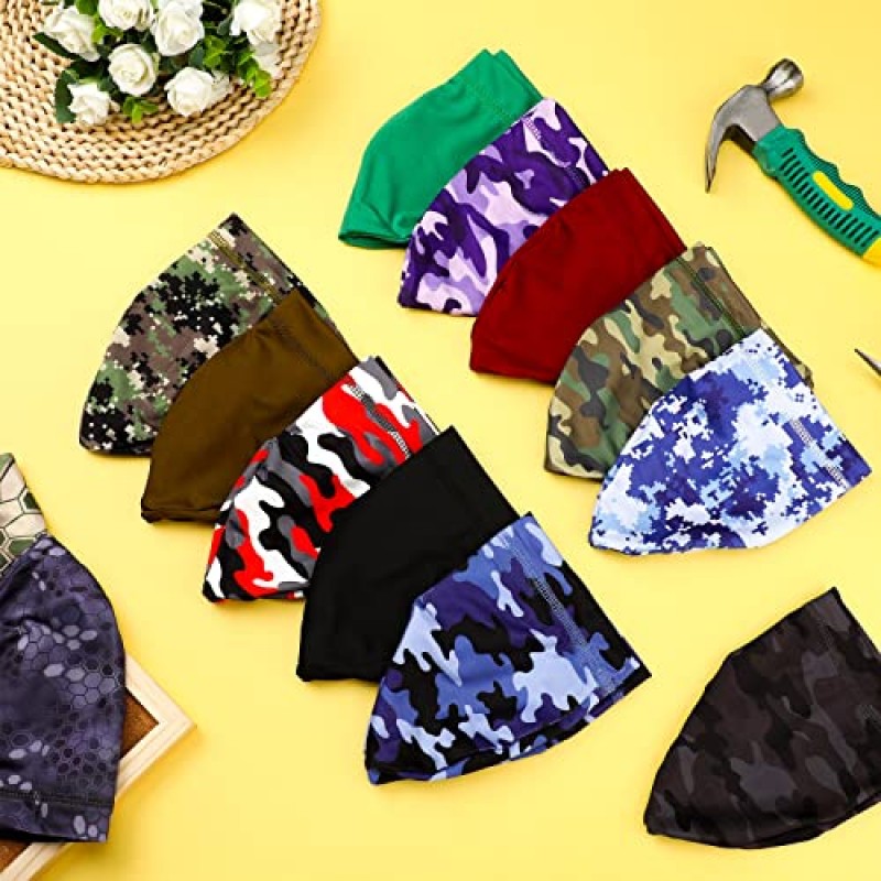 30 Pcs 냉각 해골 모자 대량 헬멧 라이너 하드 모자 라이너 땀 흡수 비니 헤드 랩 남성 여성 사이클링 러닝 스포츠
