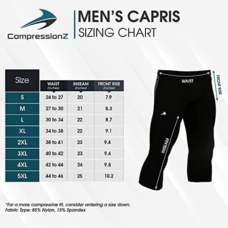 CompressionZ 남성용 압축 바지 베이스 레이어 러닝 타이츠 남성용 스포츠 레깅스