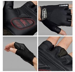 GripGrab ProGel 패딩 하프 핑거 로드 라이딩 여름 사이클링 장갑 자전거 장갑 남성용 자전거 장갑 핑거리스 사이클 장갑