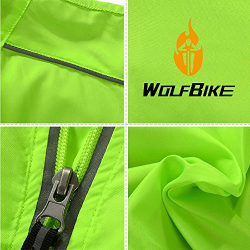WOLFBIKE 사이클링 재킷 저지 조끼 윈드 코트 윈드브레이커 재킷 아웃도어 스포츠웨어