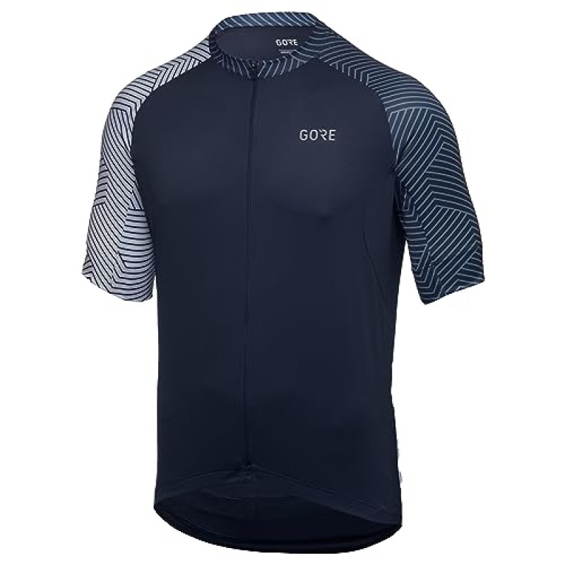 GORE WEAR 남성용 반팔 사이클링 져지, C5, 스피어 블루/화이트
