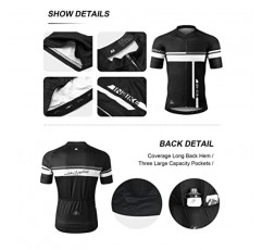 INBIKE 사이클링 저지 남성 세트 반사 통기성 자전거 복장 3D 패딩 반바지가 포함된 빠른 건조 턱받이 자전거 저지