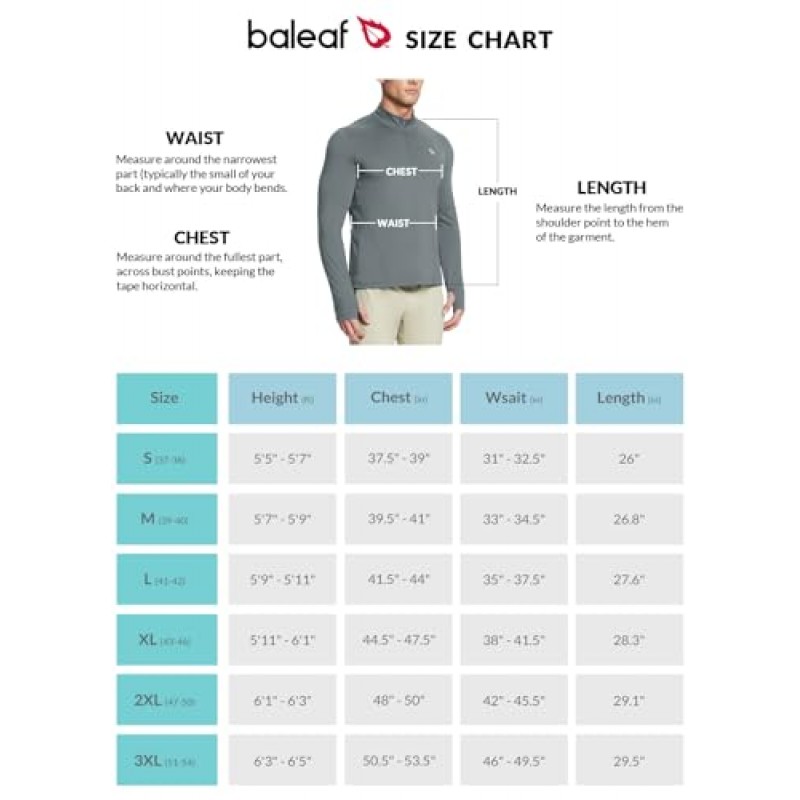BALEAF 남성용 플리스 1/4 지퍼 풀오버 ​​긴 소매 러닝 셔츠 운동복 포켓 엄지 구멍 추운 날씨