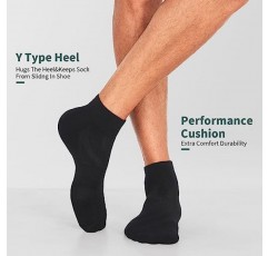 Lapulas 6 팩 발목 양말 쿠션, 운동용 달리기 스포츠 양말 남성과 여성을 위한 물집 방지 면 양말