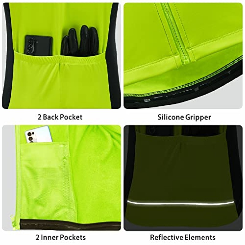 Qualidyne 남성용 겨울 사이클링 자켓 열 양털 안감 자전거 자전거 자켓 추운 날씨 방풍 Softshell 윈드 브레이커
