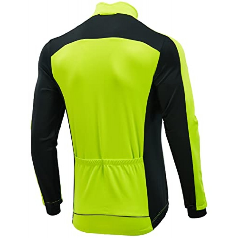 Qualidyne 남성용 겨울 사이클링 자켓 열 양털 안감 자전거 자전거 자켓 추운 날씨 방풍 Softshell 윈드 브레이커