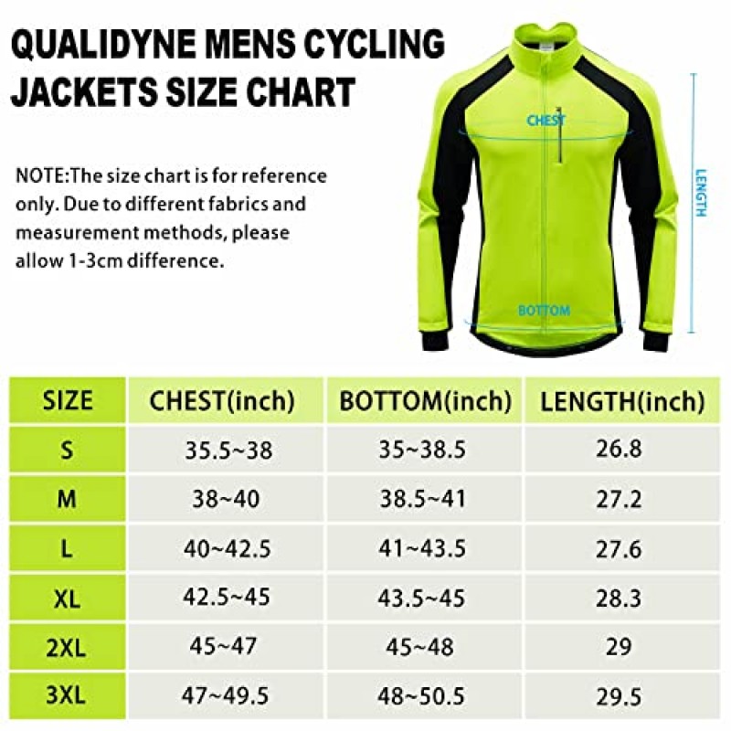 Qualidyne 남성용 겨울 사이클링 자켓 열 양털 안감 자전거 자전거 자켓 추운 날씨 방풍 Softshell 윈드 브레이커