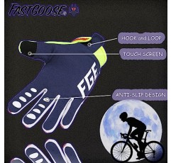 FASTGOOSE 남여 공용 MTB ATV BMX MX 사이클링 장갑, 산악 자전거, 라이딩, 로드 레이싱, 등산용 풀핑거 및 터치스크린이 포함된 통기성 경량 미끄럼 방지 먼지 자전거 장갑