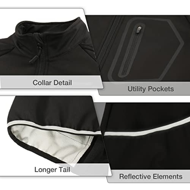 BERGRISAR 남성용 사이클링 자켓 겨울용 윈드 브레이커 러닝 하이킹 자전거 코트 Thermal Fleece Golf Softshell