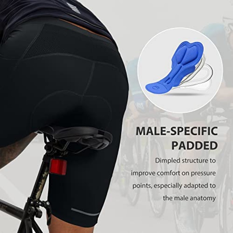 BALEAF 남성용 패딩 자전거 반바지 사이클링 스타킹 3D 패딩 자전거 액세서리 도로 자전거 MTB 포켓 UPF 50+