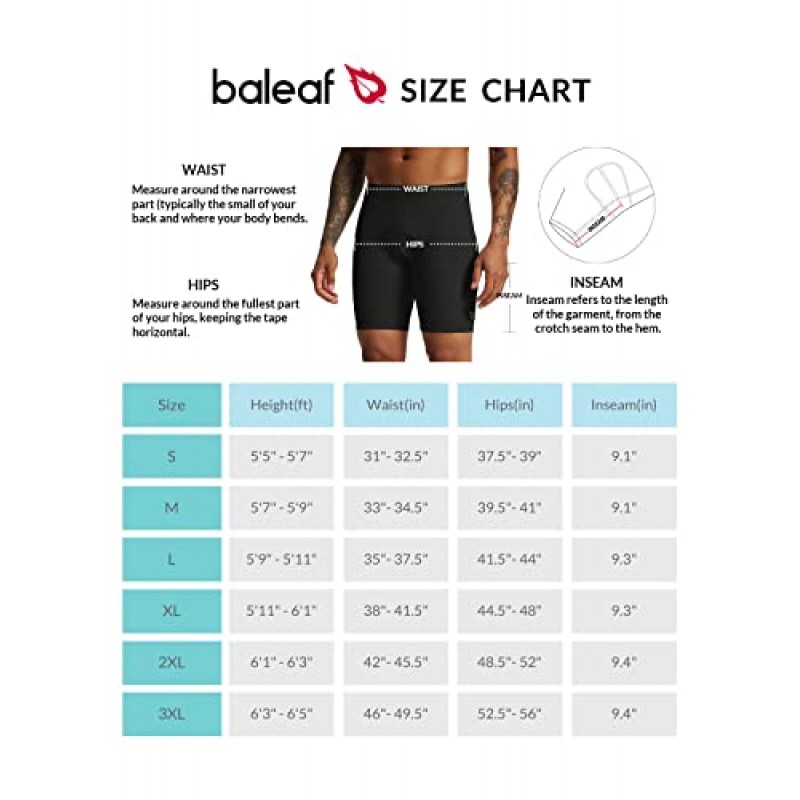BALEAF 남성용 패딩 자전거 반바지 사이클링 스타킹 3D 패딩 자전거 액세서리 도로 자전거 MTB 포켓 UPF 50+