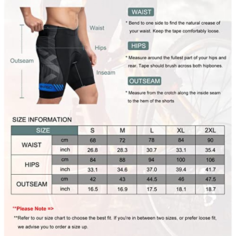 남성용 사이클링 반바지 자전거 속옷 4D 패딩 반바지, 사이클 라이딩 바이커용 자전거 MTB 라이너 마운틴 반바지
