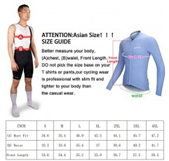 남성용 사이클링 져지 긴 소매 자외선 차단 수분 흡수 통기성 속건성 자전거 져지(포켓 3개 포함)