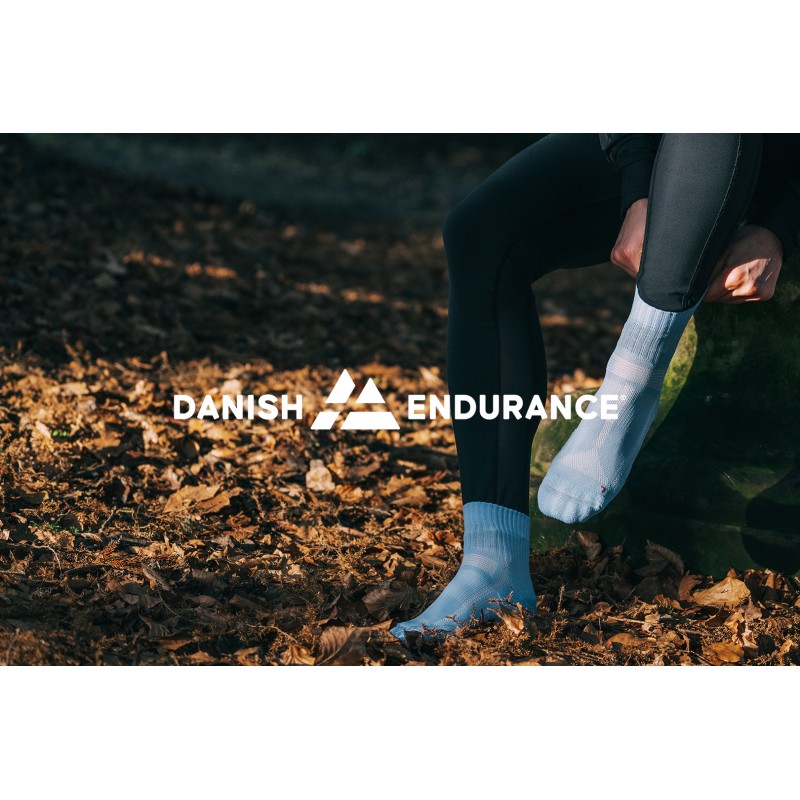 DANISH ENDURANCE 장거리 크루 러닝 양말, 수분 흡수, 쿠션 및 물집 방지, 남성 및 여성용 3쌍 팩