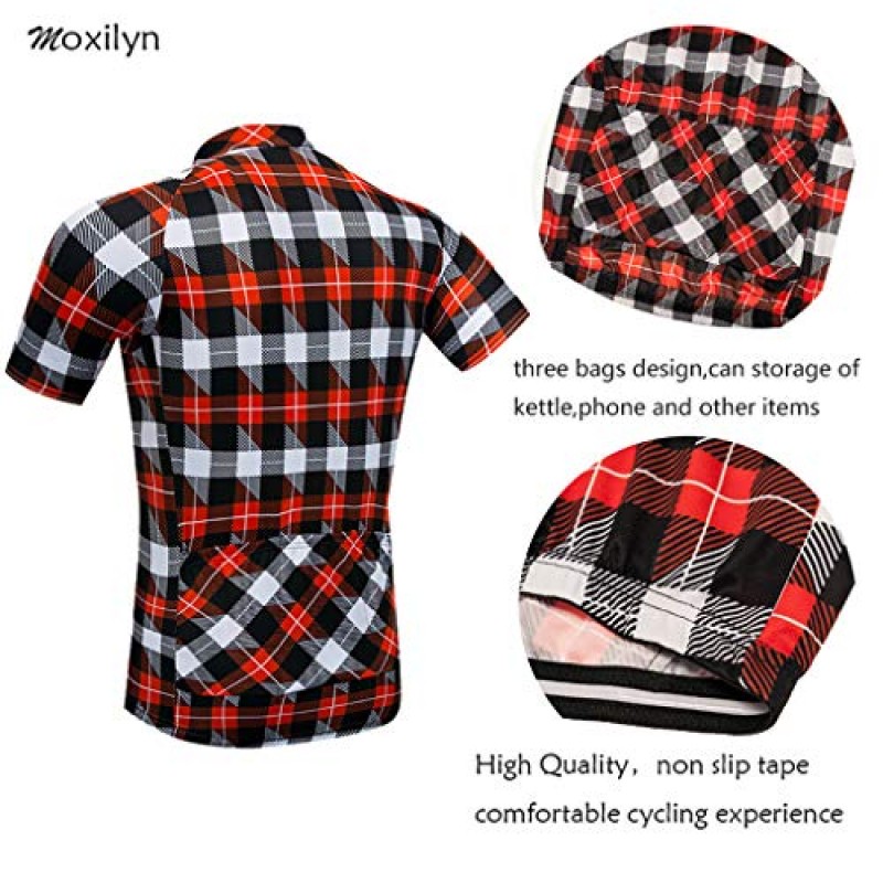 Moxilyn 남성용 사이클링 져지 풀 지퍼 라이딩 의류 산악 자전거 상의 빠른 건조 - 자전거 셔츠