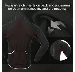 BERGRISAR 남성용 사이클링 자켓 겨울용 윈드 브레이커 러닝 하이킹 자전거 코트 Thermal Fleece Golf Softshell