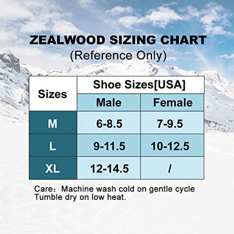 ZEAL WOOD 메리노 울 양말 하이킹 양말 보온 야외 스포츠 양말 2쌍