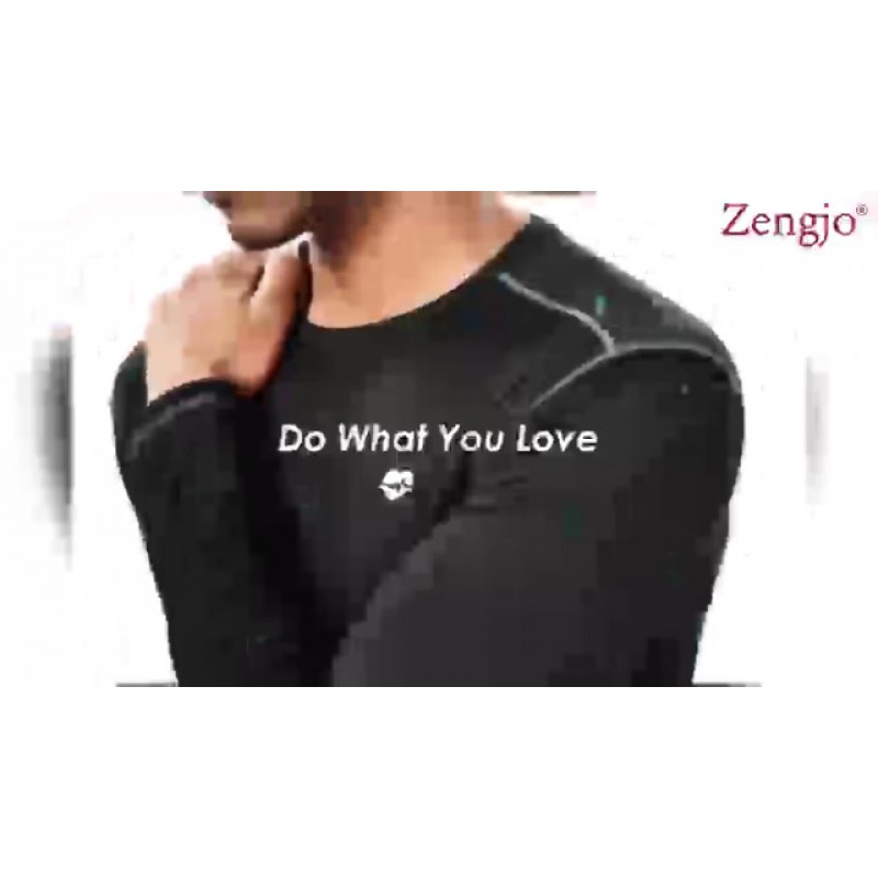 Zengjo 남성용 기본 레이어 셔츠 긴 소매 운동 달리기 T 셔츠 경량 언더 셔츠