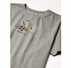 Life is Good 남성용 빈티지 크러셔 그래픽 티셔츠, 해피 아워 캠핑