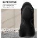 BULLIANT 남성 러닝 양말 6 쌍, 발목 양말 남성 여성을위한 통기성 위킹 없음, 전체 쿠션 단독