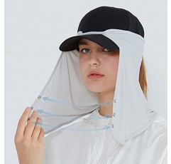 남녀공용 자외선 차단 목 그늘 메쉬 캡 드레이프 탄성 냉각 페이스 커버