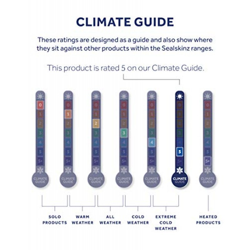 SEALSKINZ 남녀공용 방수 혹한기 사이클 스플릿 핑거 장갑