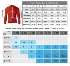 Santic 사이클링 져지 남성용 긴 소매 상의 산악 자전거 셔츠 주머니가 있는 자전거 재킷