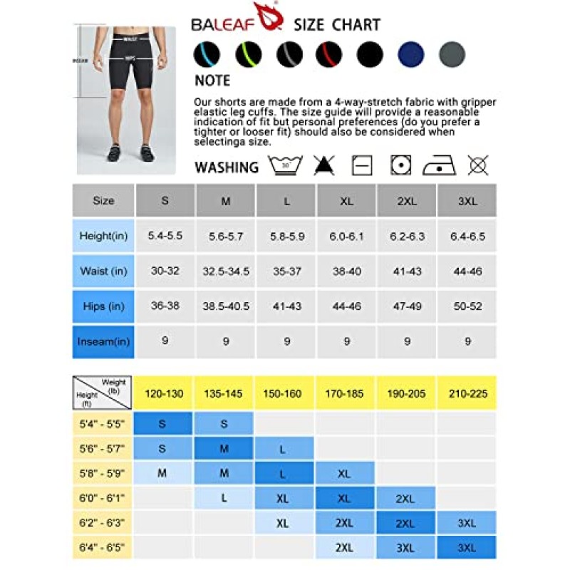 BALEAF 남성용 패딩 자전거 반바지 사이클링 스타킹 3D 패딩 자전거 액세서리 도로 자전거 MTB 포켓 UPF 50+