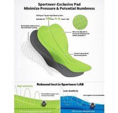 Sportneer 남성용 패딩 자전거 반바지 - 산악 도로 자전거용 포켓이 있는 남성용 자전거 사이클링 패딩 반바지