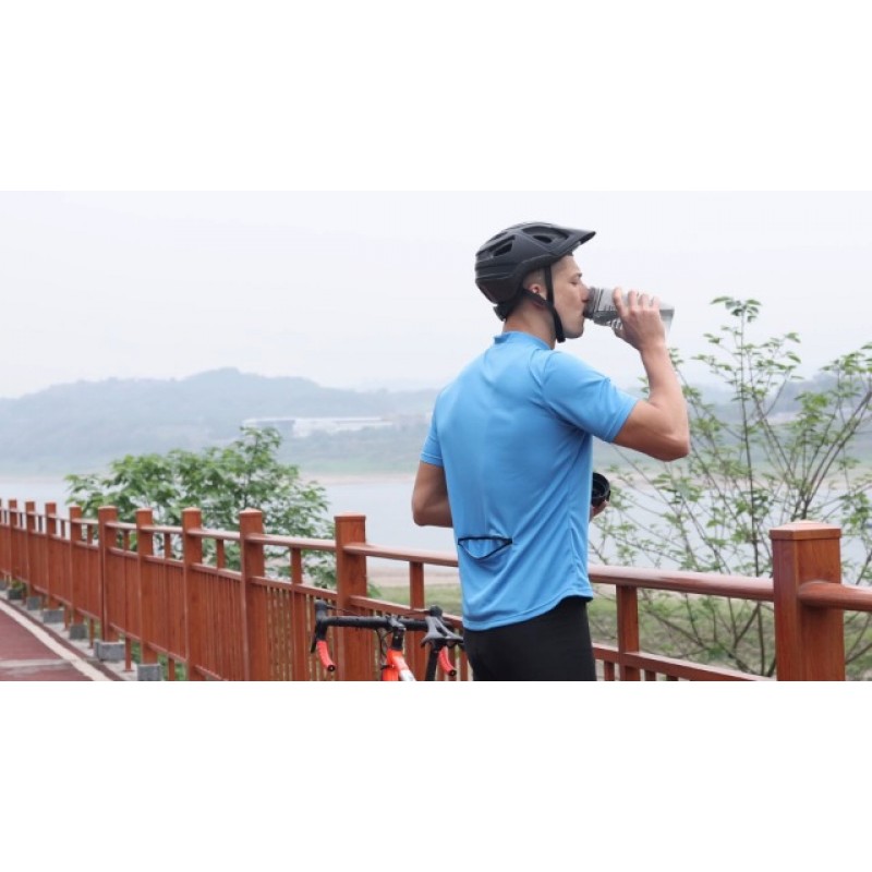 Qualidyne 남성용 사이클링 저지 반소매 자전거 셔츠 후면 지퍼 포켓이 있는 하프 지퍼 자전거 자전거 저지