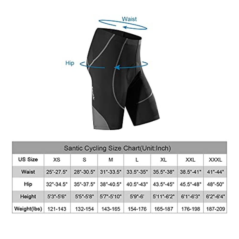 Santic 사이클링 반바지 남성용 자전거 타기 바지 자전거 자전거 타기 의류 사이클 착용 스타킹