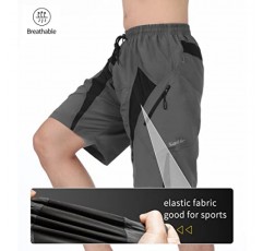 Santic 남성용 자전거 반바지 패딩 처리된 사이클링 반바지가 포함된 루즈핏 Softshell 산악 자전거 MTB 자전거 트레일 반바지