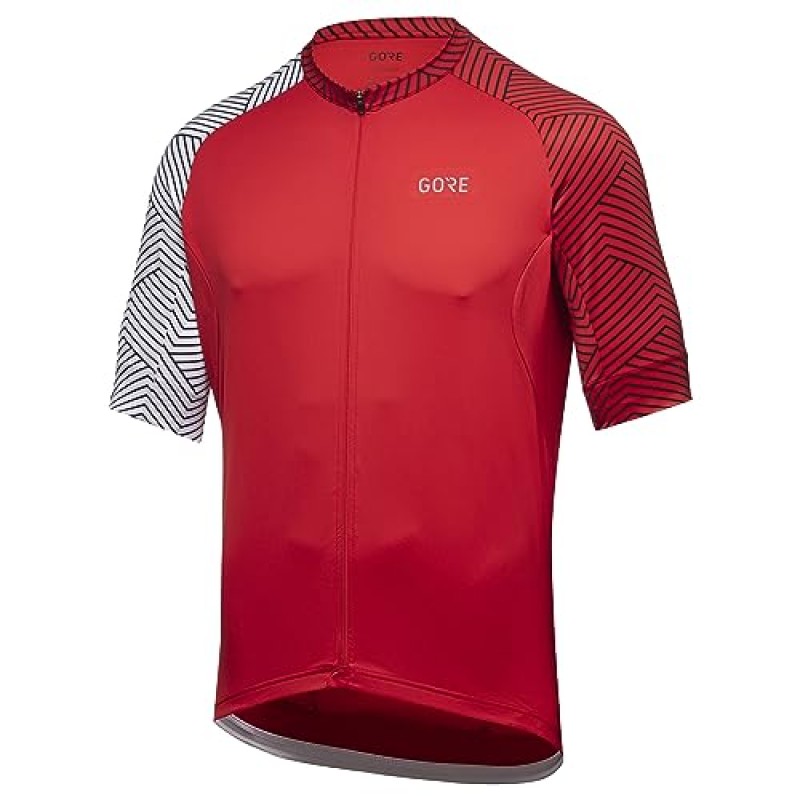 GORE WEAR 남성용 반팔 사이클링 져지, C5, 스피어 블루/화이트