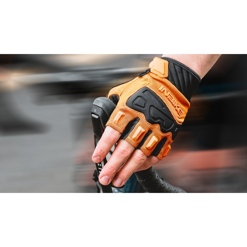 INBIKE 핑거리스 사이클링 장갑 도로 산악 자전거 MTB 라이딩을 위한 통기성 보호