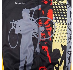 MOXILYN Mens 사이클링 저지 MTB 의류 사이클링 키트 자전거 셔츠 및 사이클링 턱받이 짧은 20D 젤 패드 자전거 의류 세트