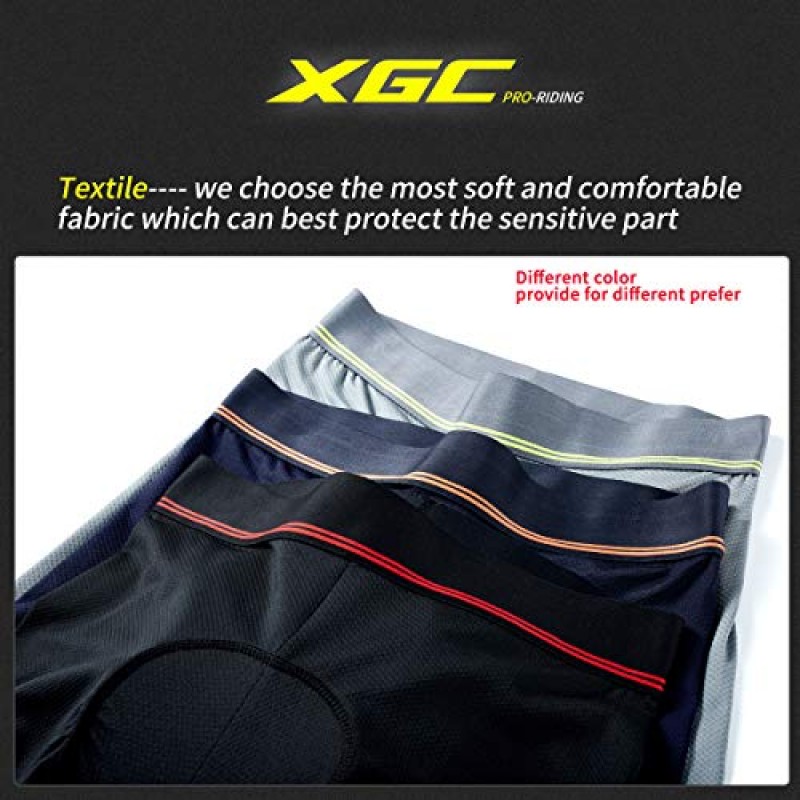 고밀도 고탄성 및 통기성이 뛰어난 4D 젤 패딩이 적용된 XGC 남성용 사이클링 속옷 반바지
