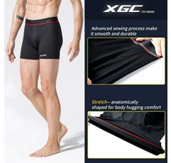 고밀도 고탄성 및 통기성이 뛰어난 4D 젤 패딩이 적용된 XGC 남성용 사이클링 속옷 반바지
