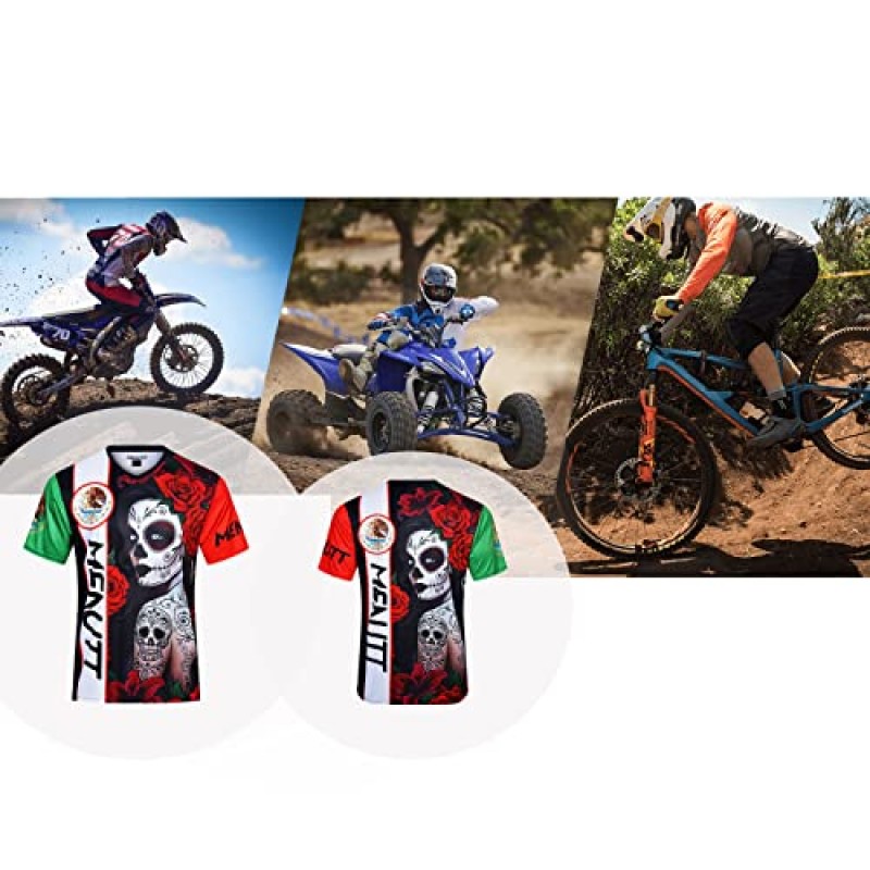 MENUTT 남성용 산악 자전거 저지 오프로드 모토크로스 멕시코 저지 MTB 다운힐 셔츠(라이딩 스포츠용)